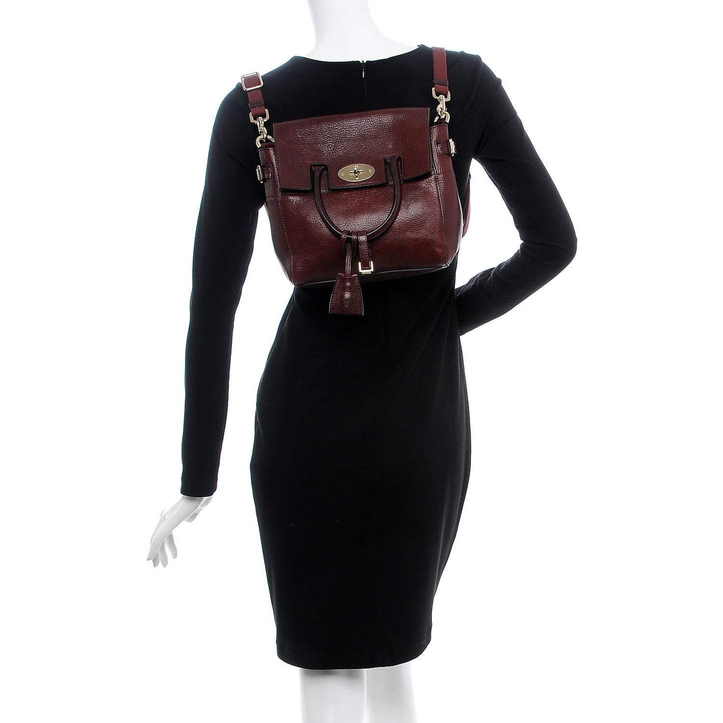 Natural Leather Mini Cara Delevingne Convertible Satchel Oxblood