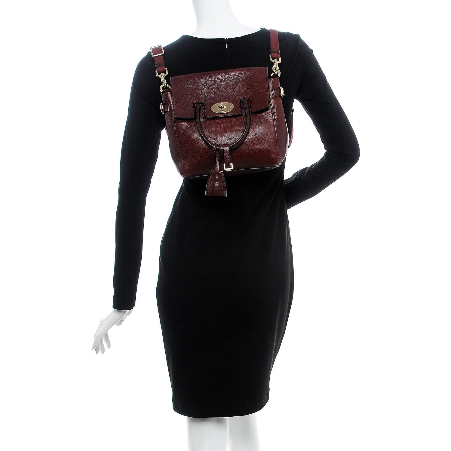 Mulberry Natural Leather Mini Cara Delevingne Convertible Satchel Oxblood 2 of 12