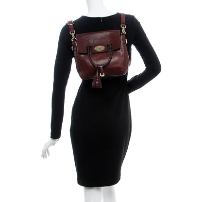 Mulberry Natural Leather Mini Cara Delevingne Convertible Satchel Oxblood 2 of 12