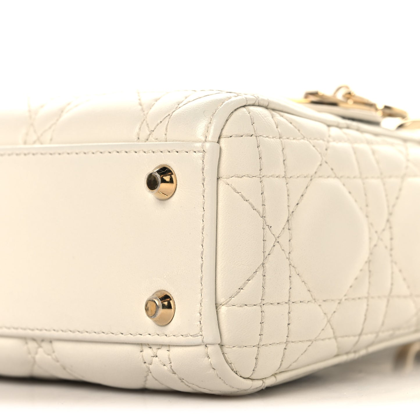 Lambskin Cannage Small My ABCDior Lady Dior Latte