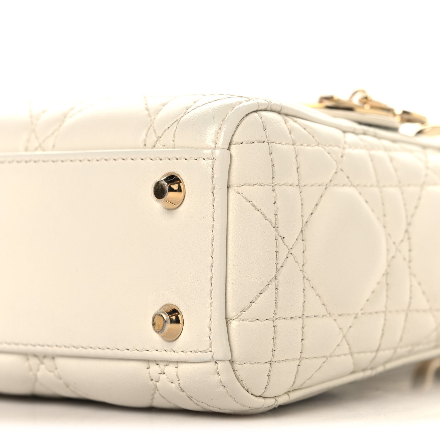 Christian Dior Lambskin Cannage Small My ABCDior Lady Dior Latte 10 of 11
