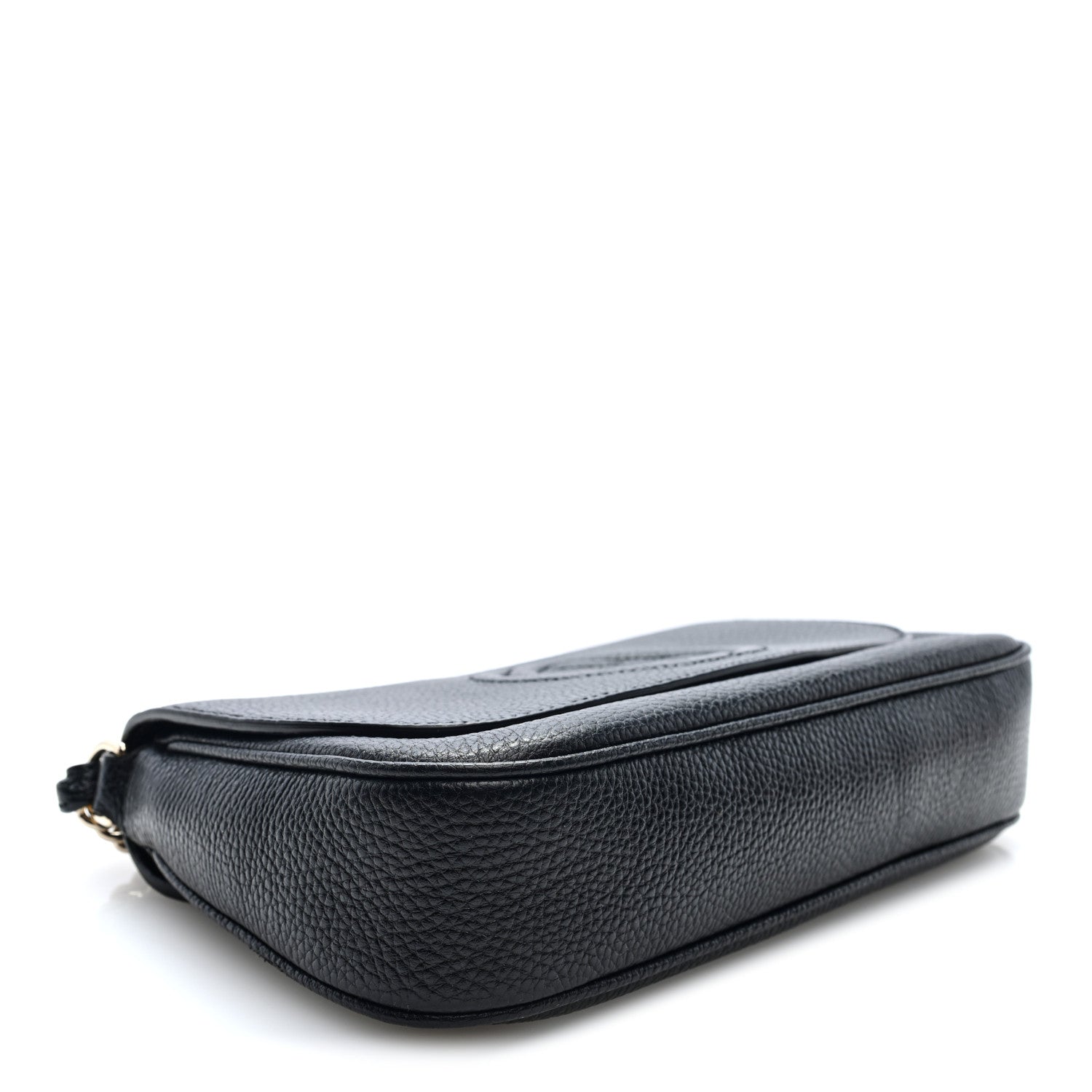 Gucci Pebbled Calfskin Medium Soho Flap Crossbody Black 4 of 10