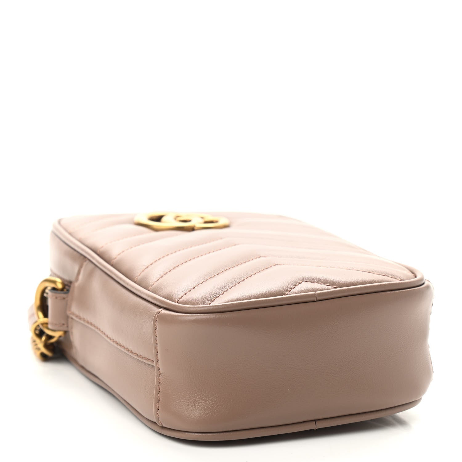 Gucci Calfskin Matelasse Mini GG Marmont Crossbody Bag Porcelain Rose 4 of 8