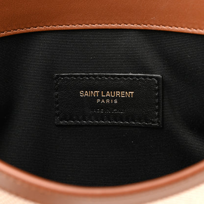 Saint Laurent Canvas Uptown Pouch Natural Beige Brick 6 of 8