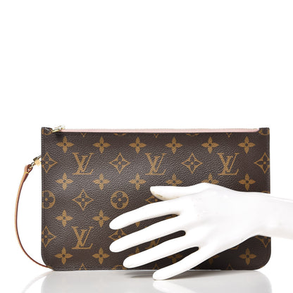 Louis Vuitton Monogram Neverfull MM GM Pochette Rose Ballerine 2 of 8