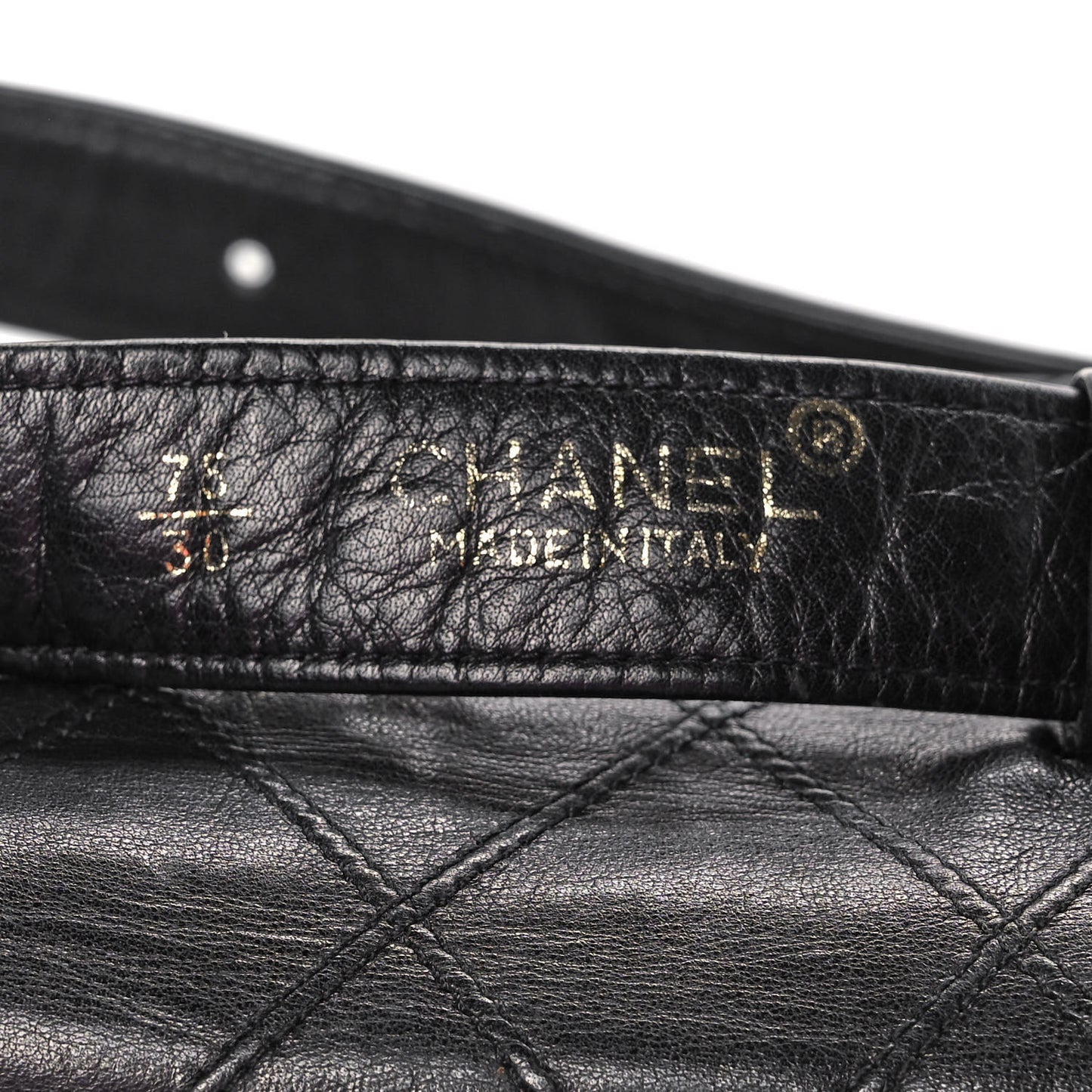 Calfskin Quilted Flap Waist Belt Bag 75 30 Black