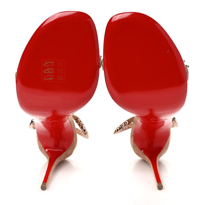 Christian Louboutin Veau Velour Spiked So Me 100 Sandals 38.5 Courtisane Bronze 5 of 8