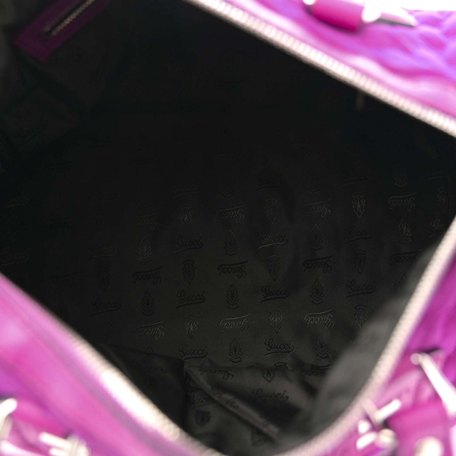 Gucci Guccissima Neoprene Techno Tag Medium Boston Magenta 5 of 10
