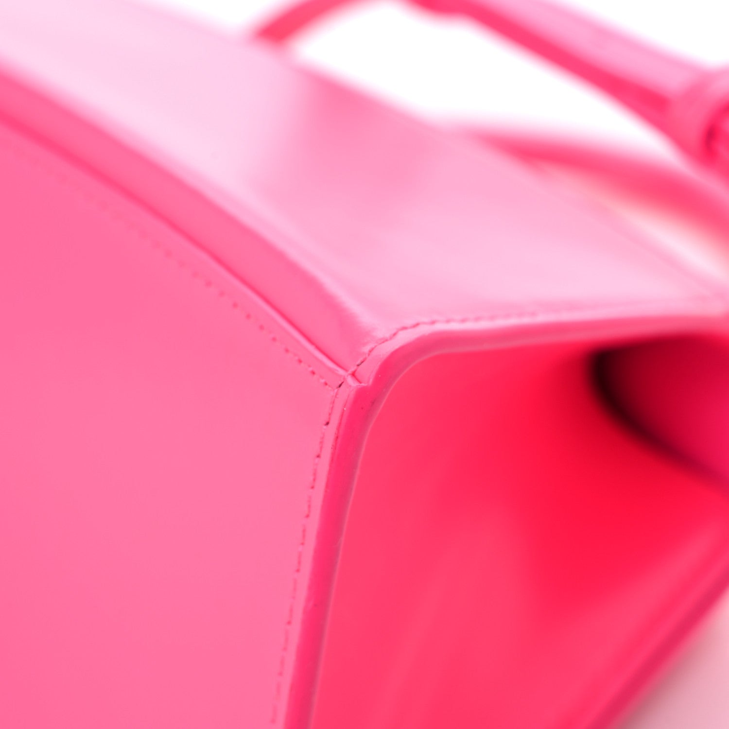 Balenciaga Shiny Box Calfskin Small Hourglass Top Handle Bag Hot Pink 11 of 17