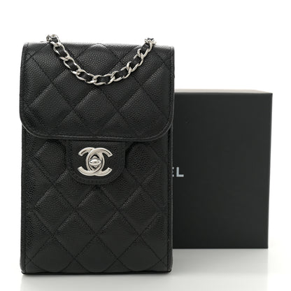 Chanel Caviar Quilted Classic Phone Holder Black 11 of 11