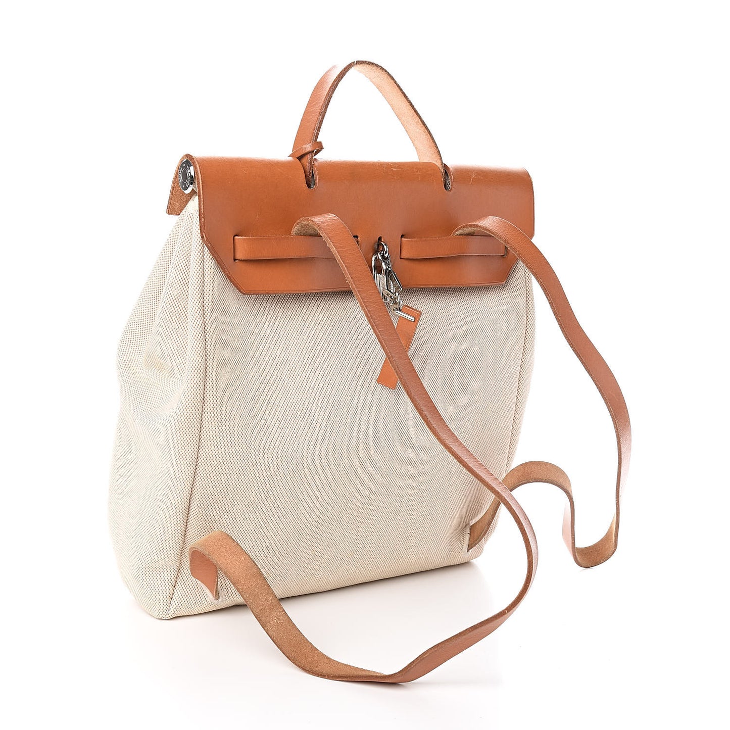 Toile Vache Calfskin Herbag 30 PM Backpack Natural