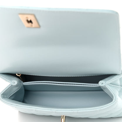 Chanel Caviar Quilted Mini Coco Handle Flap Light Blue 5 of 9