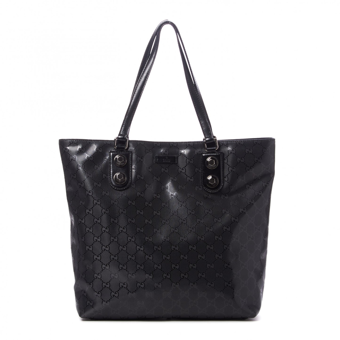 Imprime Monogram Studded Tote Black