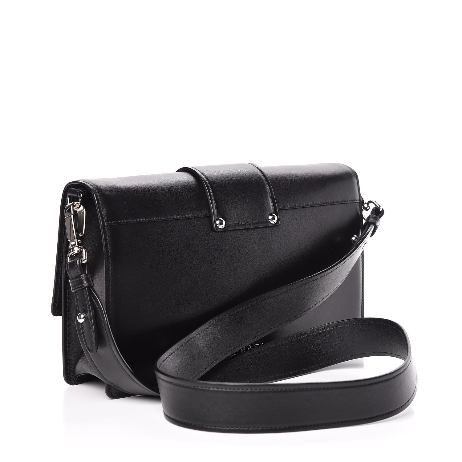 Prada City Calfskin Ribbon Bag Black 4 of 12