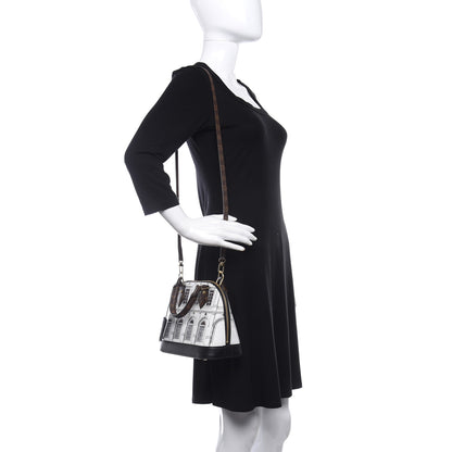 Louis Vuitton X FORNASETTI Calfskin Architettura Alma BB Black White 2 of 9