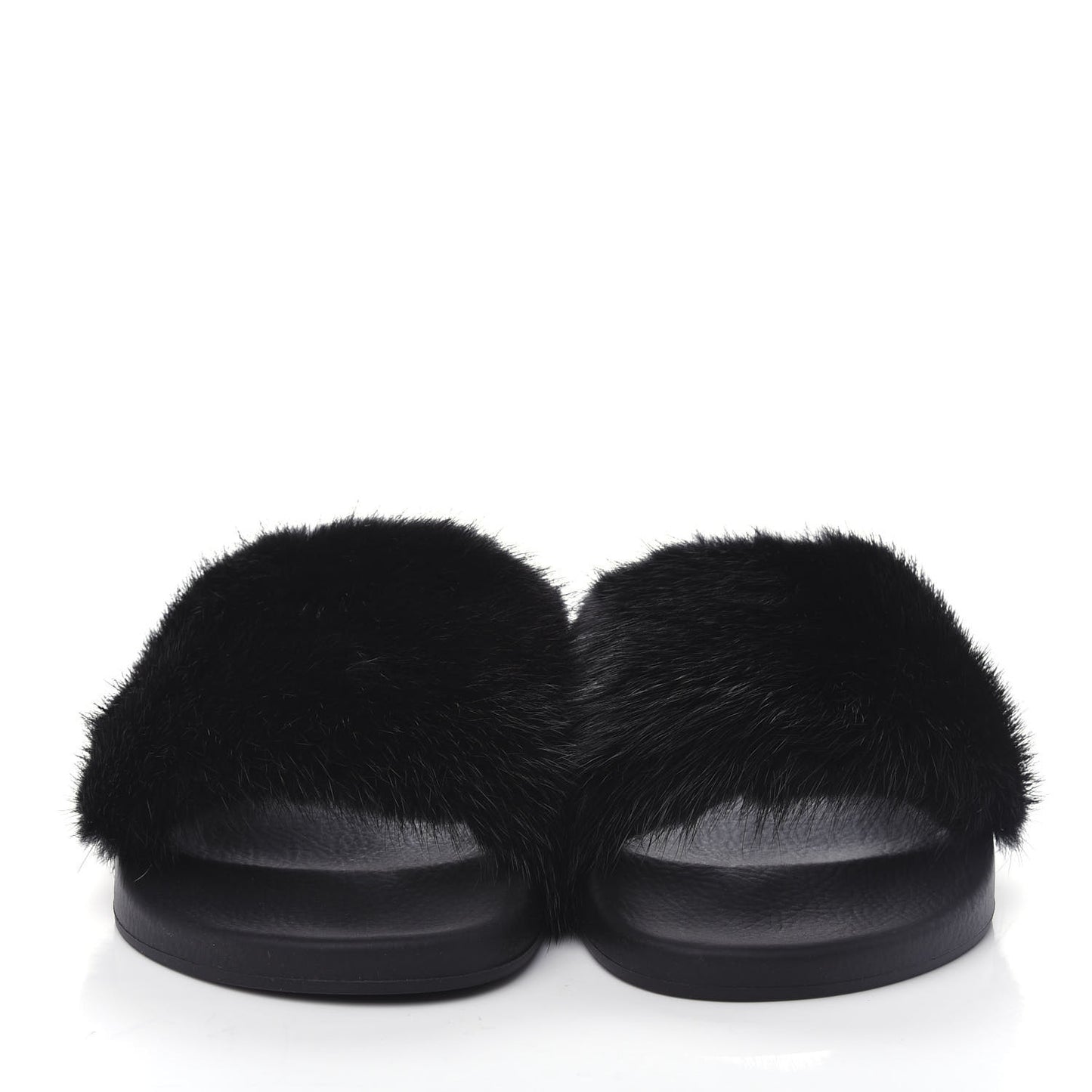 Mink Rubber Slide Sandals 38 Black