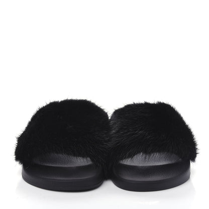 Givenchy Mink Rubber Slide Sandals 38 Black 5 of 11