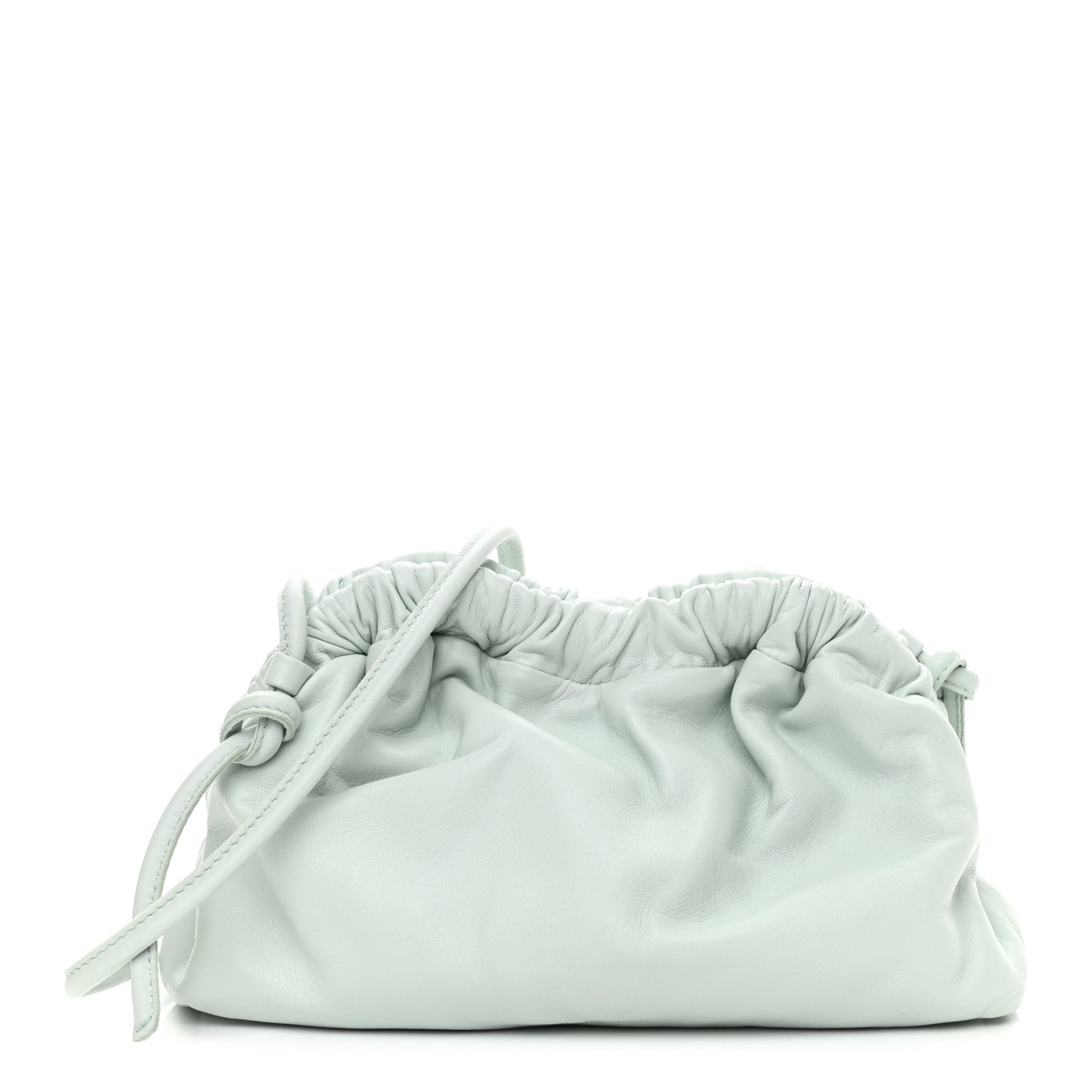 Lambskin Mini Cloud Clutch Seafoam