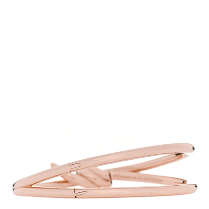 Tiffany 18K Rose Gold Double Row Knot Hinged Bangle Bracelet 2 of 4