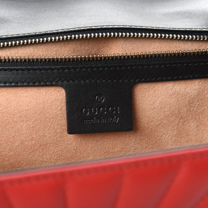 Gucci Calfskin Bamboo Trapuntata Queen Margaret Top Handle Bag Blue Agata Hibiscus Red Mystic White Sugar Pink 8 of 10