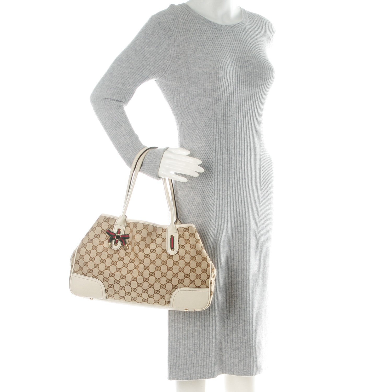 Gucci Monogram Medium Princy Tote Off White 2 of 8