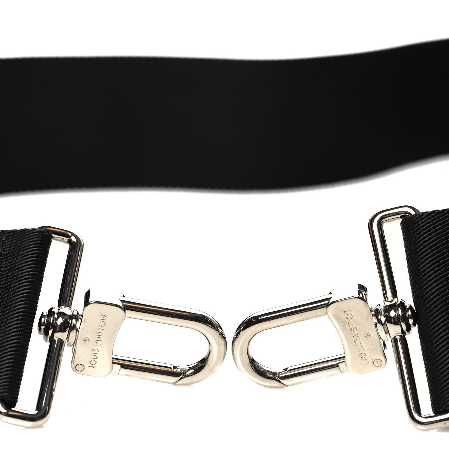 Louis Vuitton Canvas 50mm Adjustable Shoulder Strap Black 3 of 3