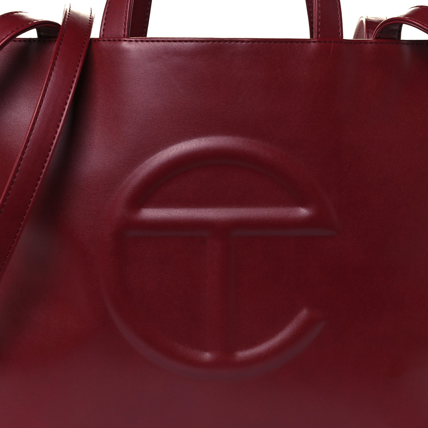 Vegan Leather Medium Shopping Bag Oxblood