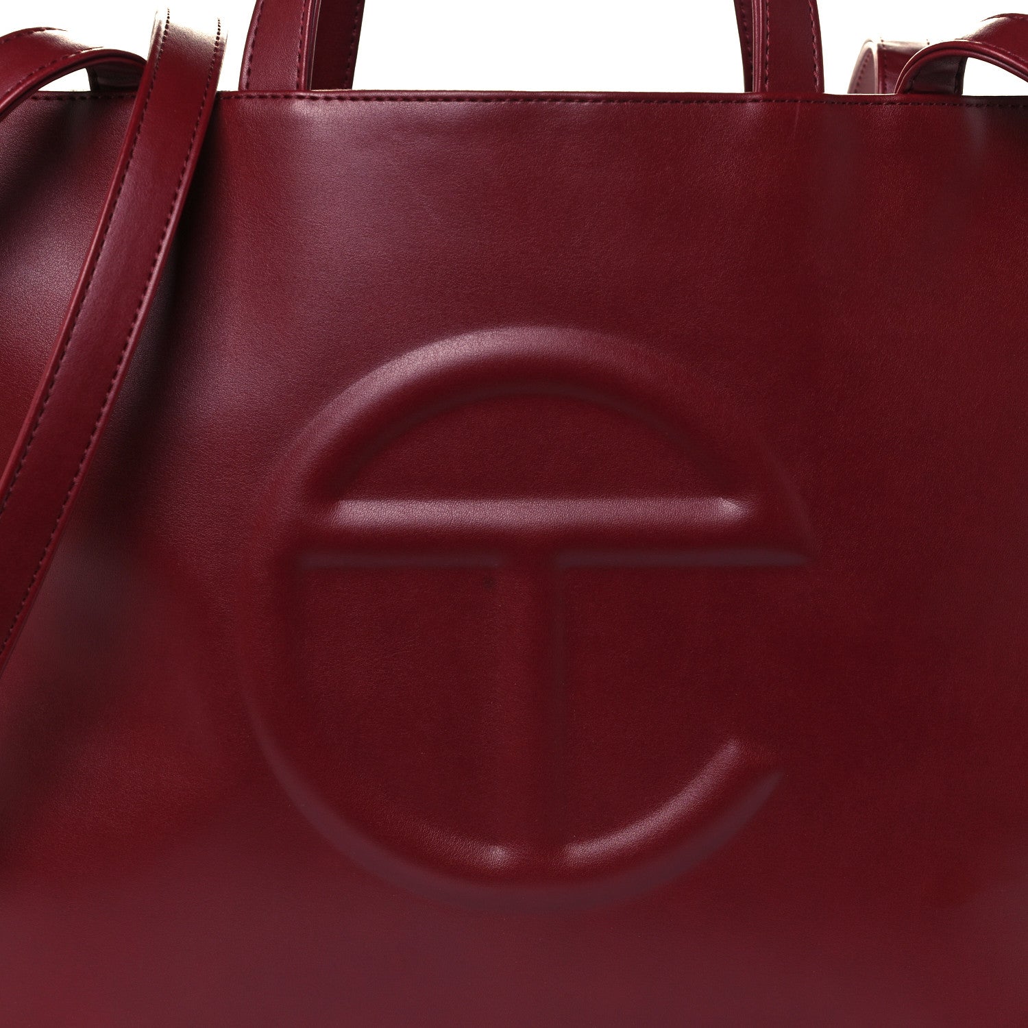 Telfar Vegan Leather Medium Shopping Bag Oxblood 9 of 11