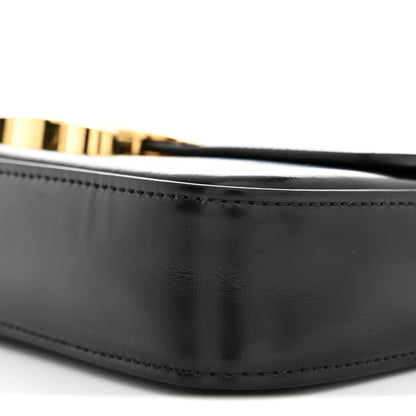 Celine Shiny Calfskin Triomphe Shoulder Bag Black 10 of 10