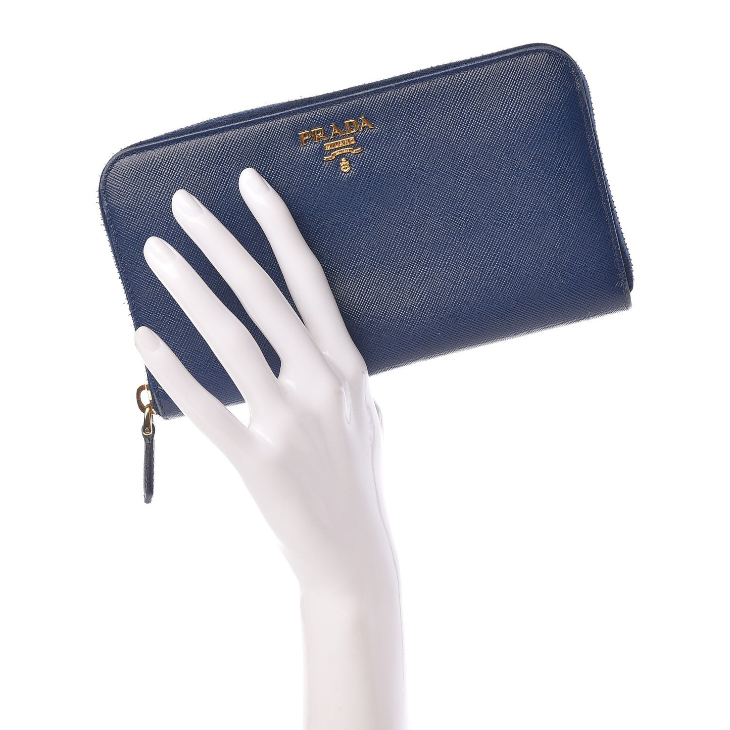 Saffiano Metal Zip Around Wallet Baltico