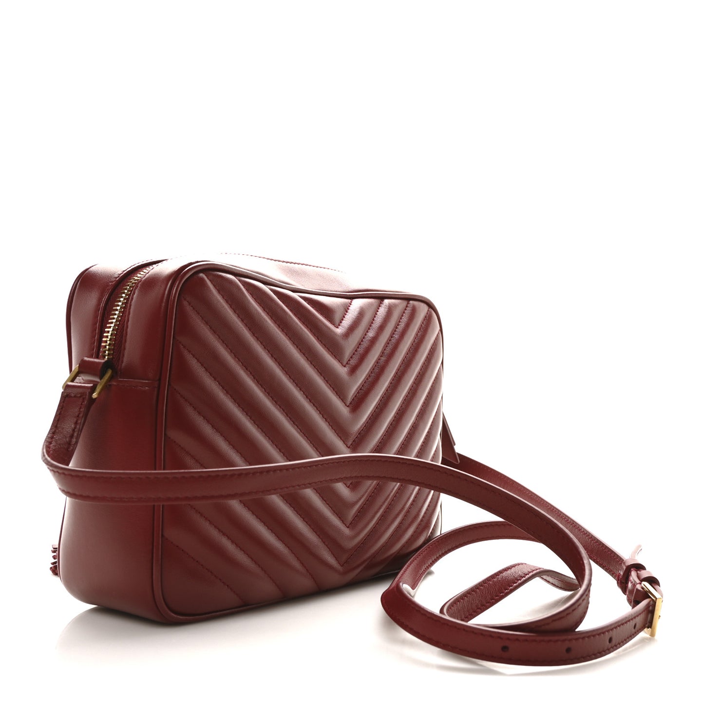Calfskin Matelasse Monogram Lou Camera Bag Opyum Red