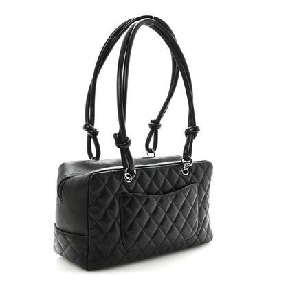 Chanel Calfskin Quilted Large Cambon Bowler Black 3 of 10