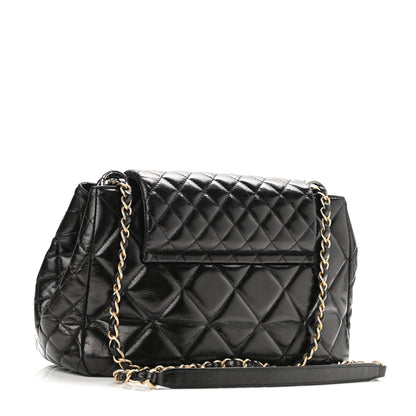 Chanel Glazed Calfskin Quilted Medium Daily Walk Flap Black 2 of 9