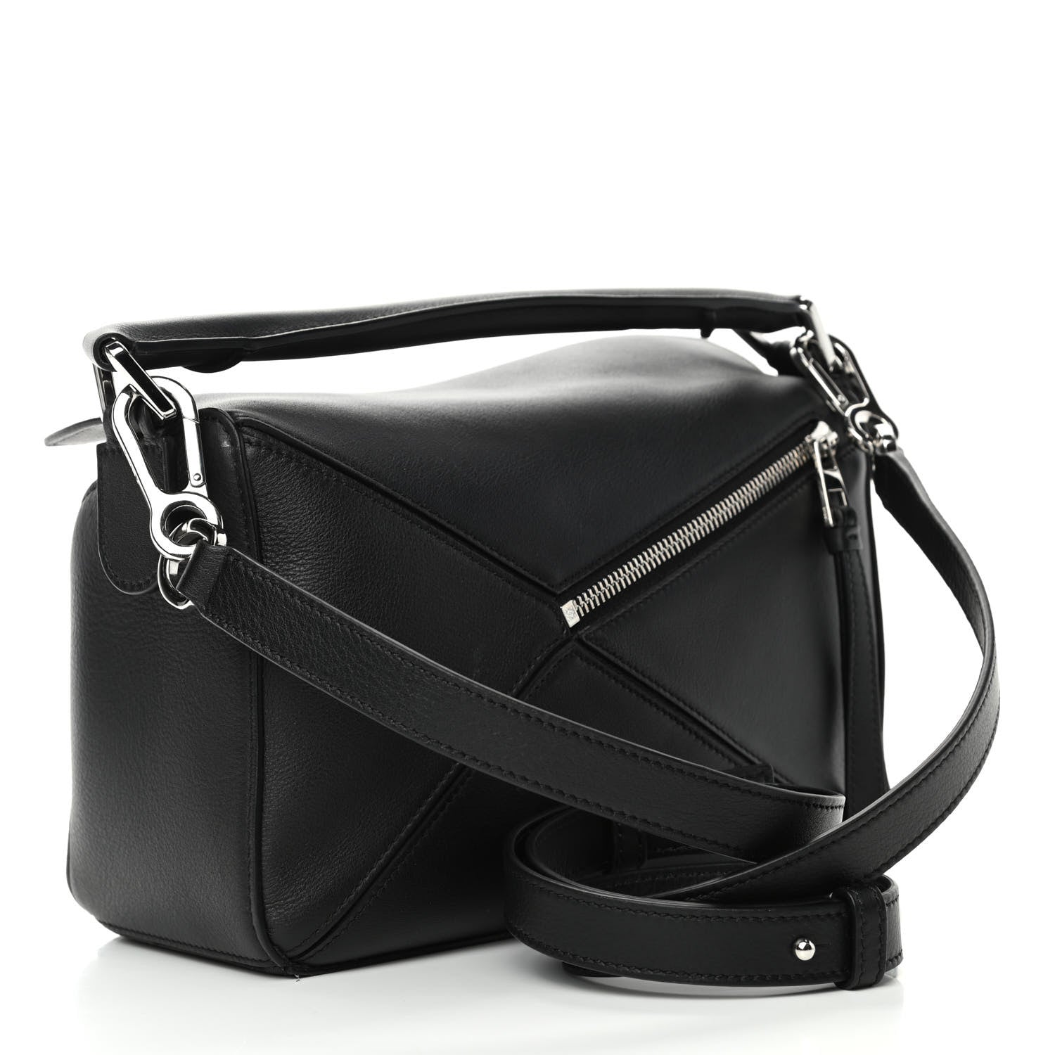 Loewe Calfskin Medium Puzzle Bag Black 2 of 6