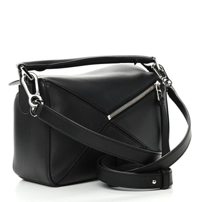 Loewe Calfskin Medium Puzzle Bag Black 2 of 6