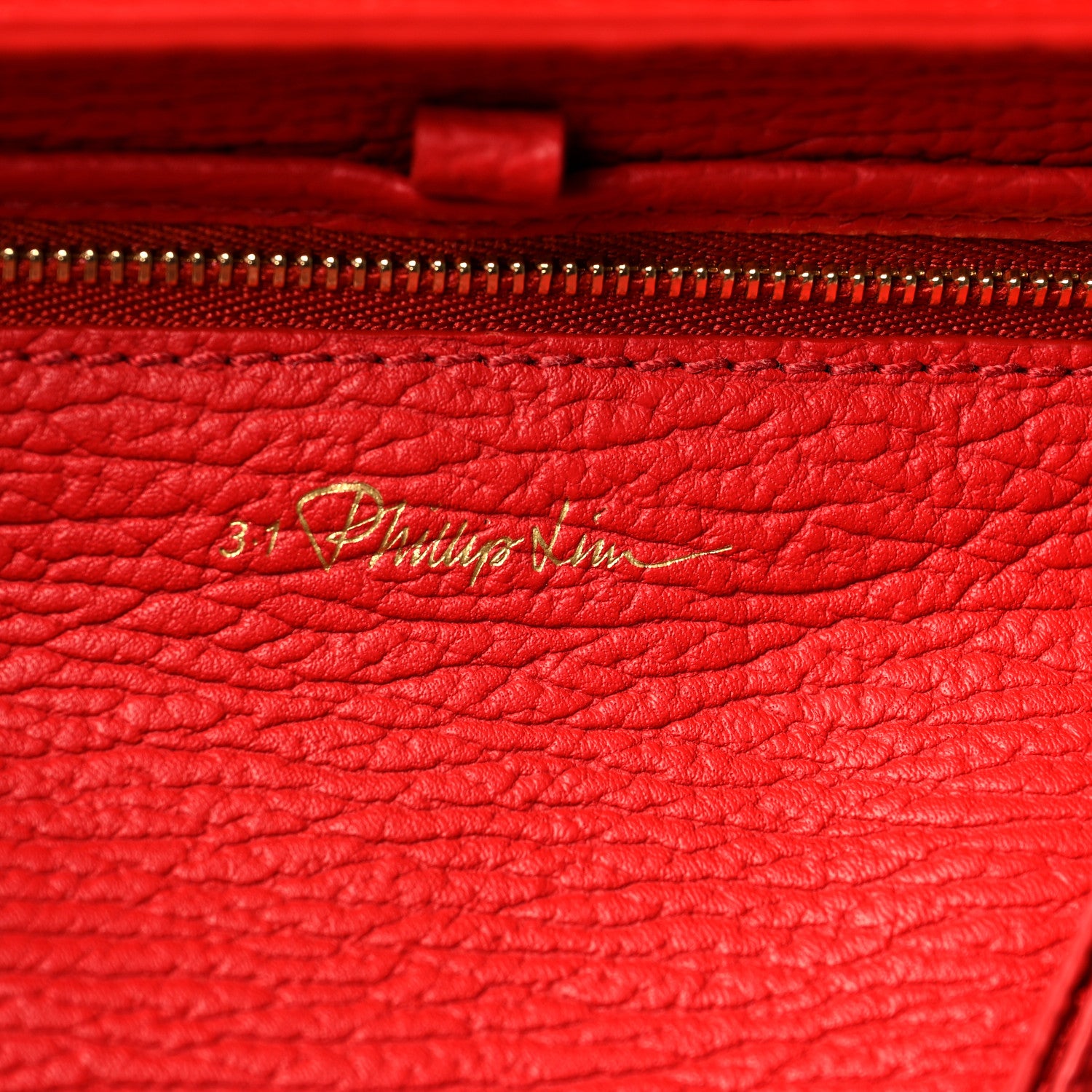 3.1 Phillip Lim Textured Calfskin Medium Pashli Satchel Red 6 of 8