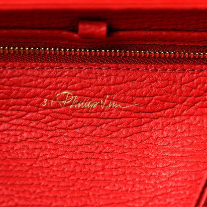 3.1 Phillip Lim Textured Calfskin Medium Pashli Satchel Red 6 of 8