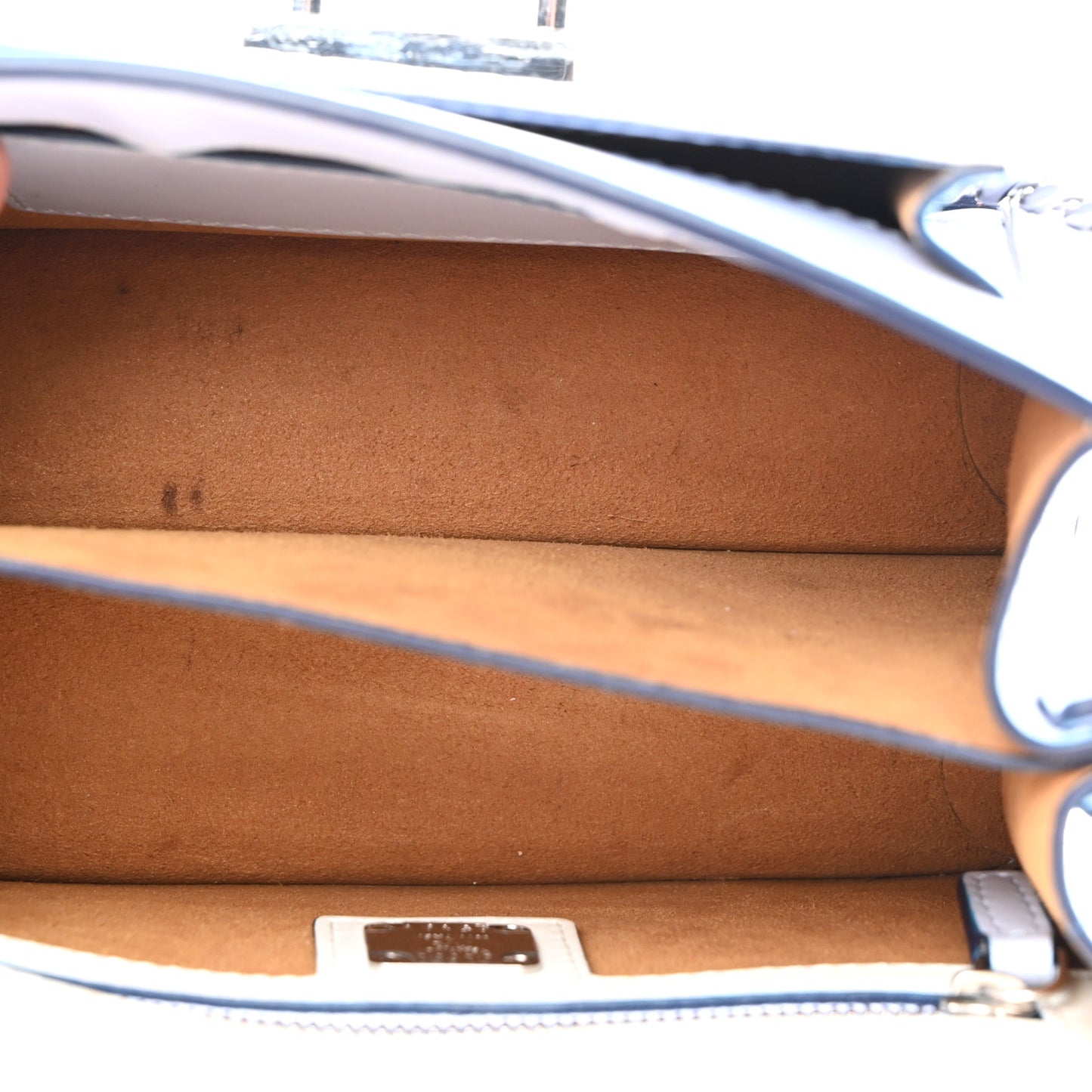 Calfskin Visetos Mini Patricia Crossbody Bag Indigo White