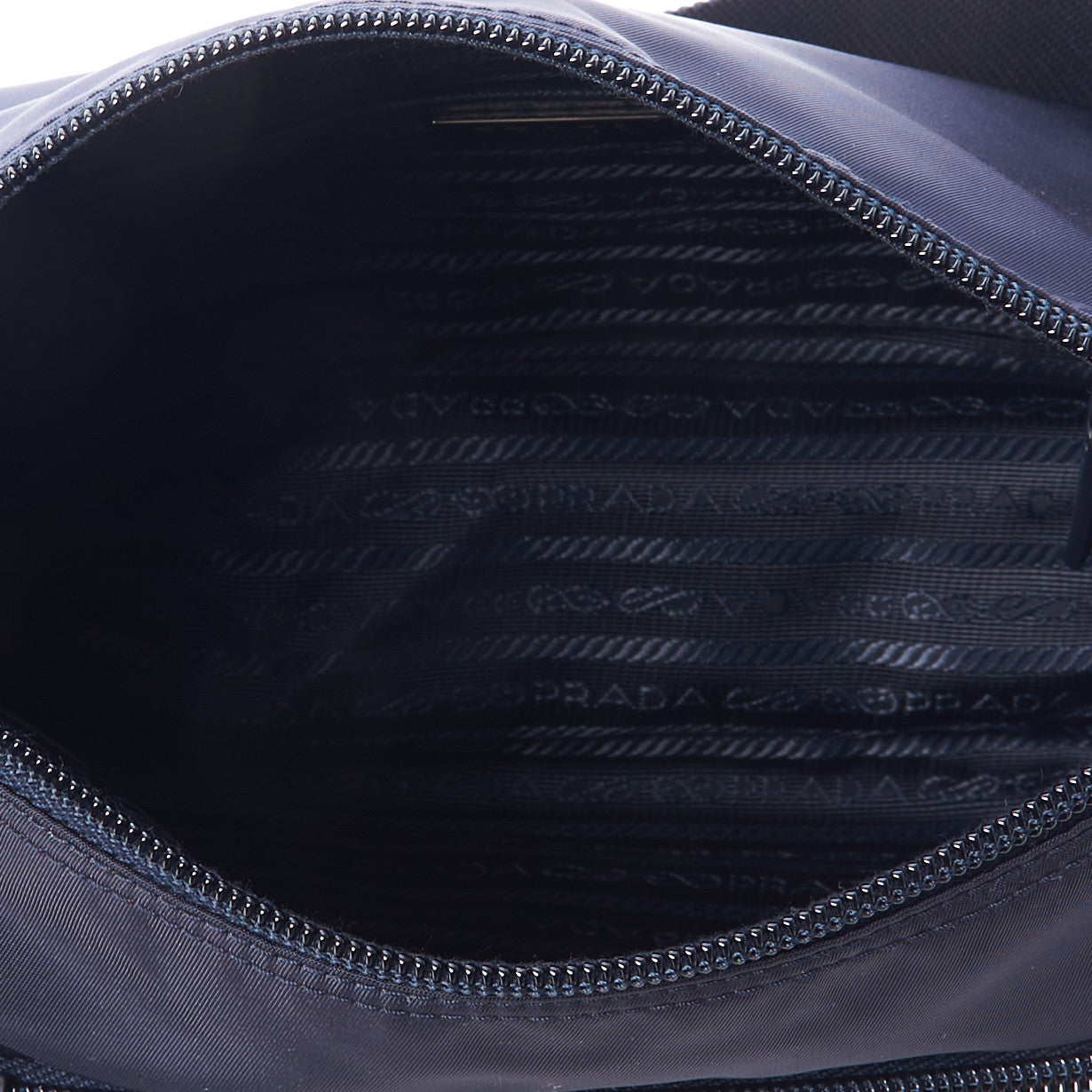 Prada Tessuto Nylon Saffiano Messenger Bag Baltico 6 of 8