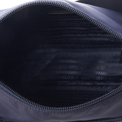 Prada Tessuto Nylon Saffiano Messenger Bag Baltico 6 of 8