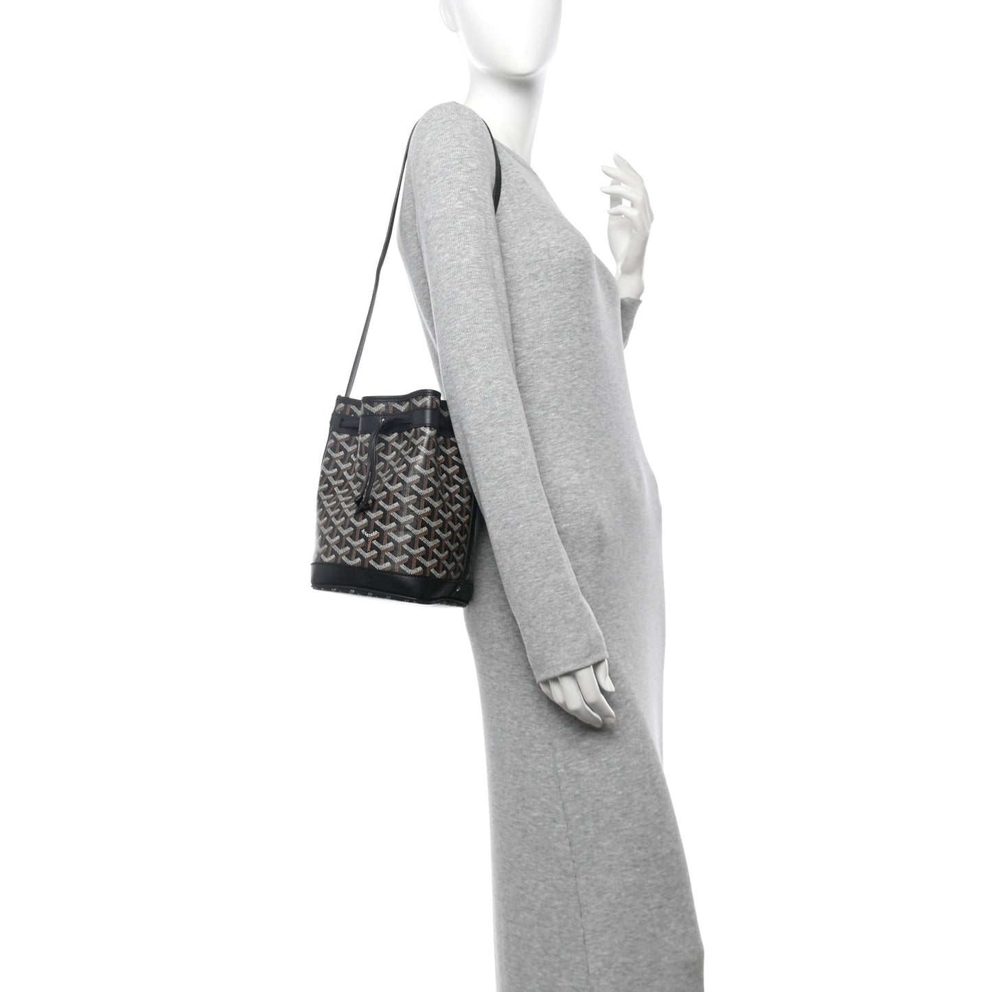 Goyardine Petit Flot Bucket Bag PM Black