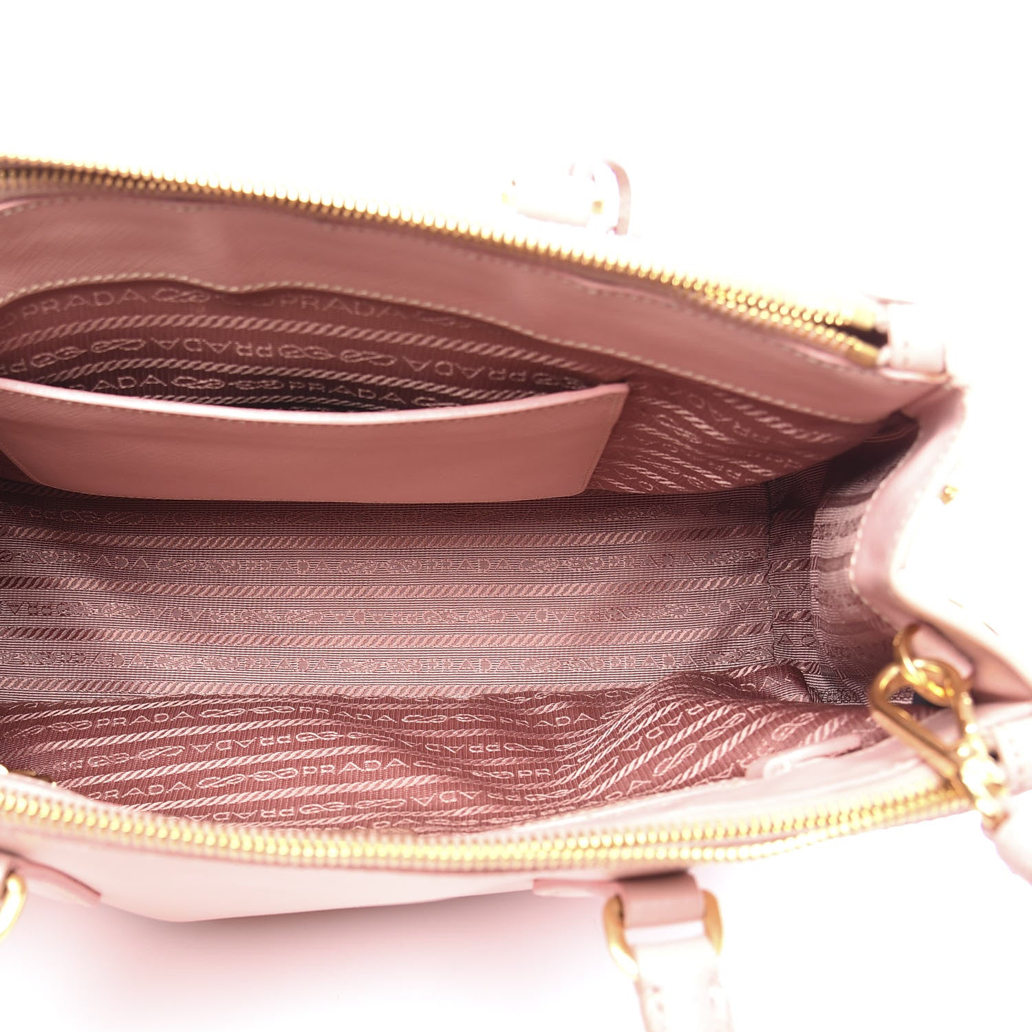 Prada Saffiano Small Galleria Double Zip Tote Orchidea 4 of 11