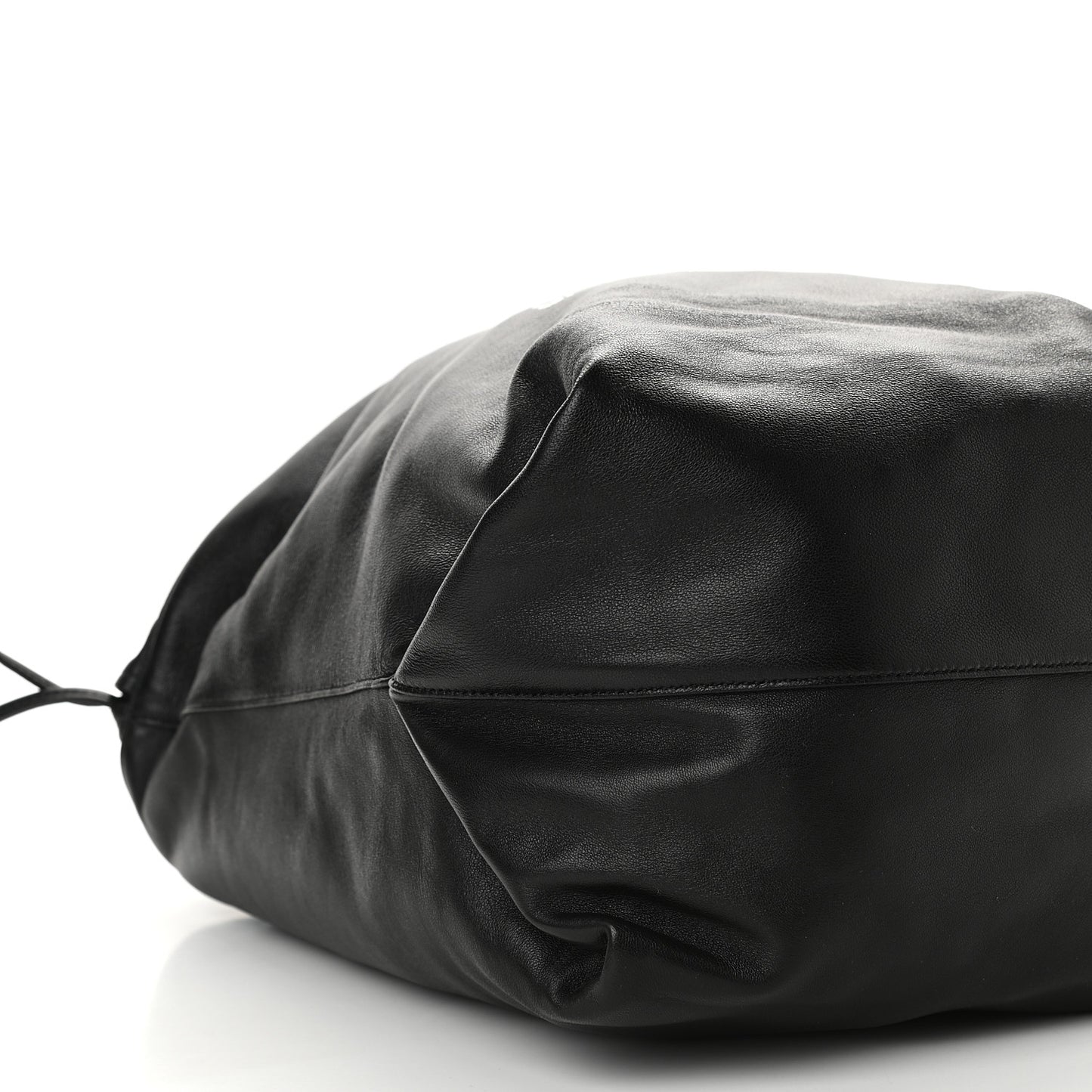 Lambskin Teddy Bucket Bag Black