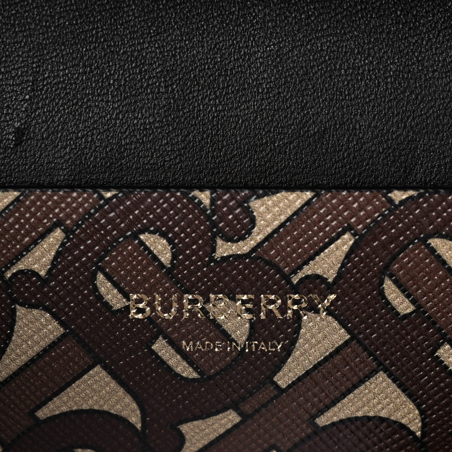 Burberry E-Canvas Monogram Stripe Small TB Envelope Clutch Bridle Brown 6 of 9