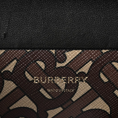 Burberry E-Canvas Monogram Stripe Small TB Envelope Clutch Bridle Brown 6 of 9