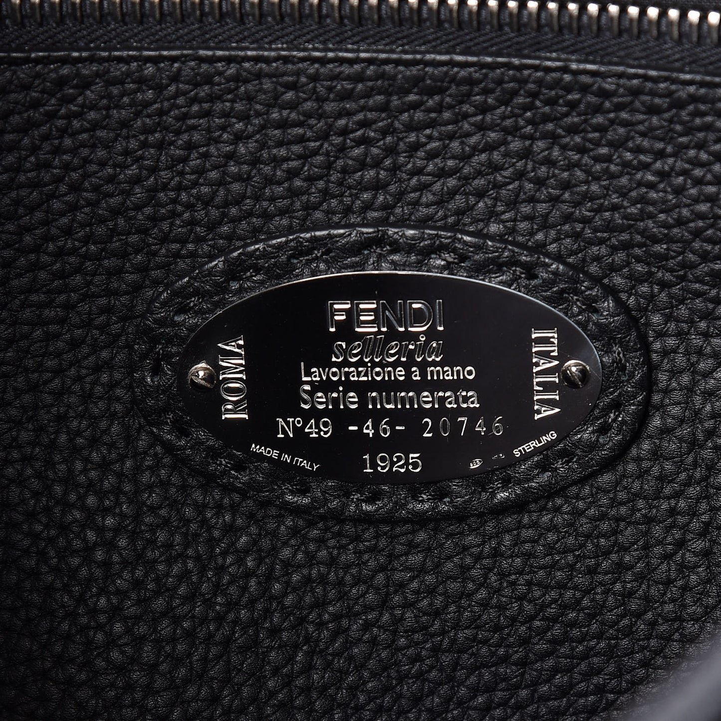Calfskin Romano Mink Fur Selleria Large Peekaboo Essential Iconic Satchel Black