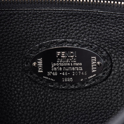 Fendi Calfskin Romano Mink Fur Selleria Large Peekaboo Essential Iconic Satchel Black 9 of 10
