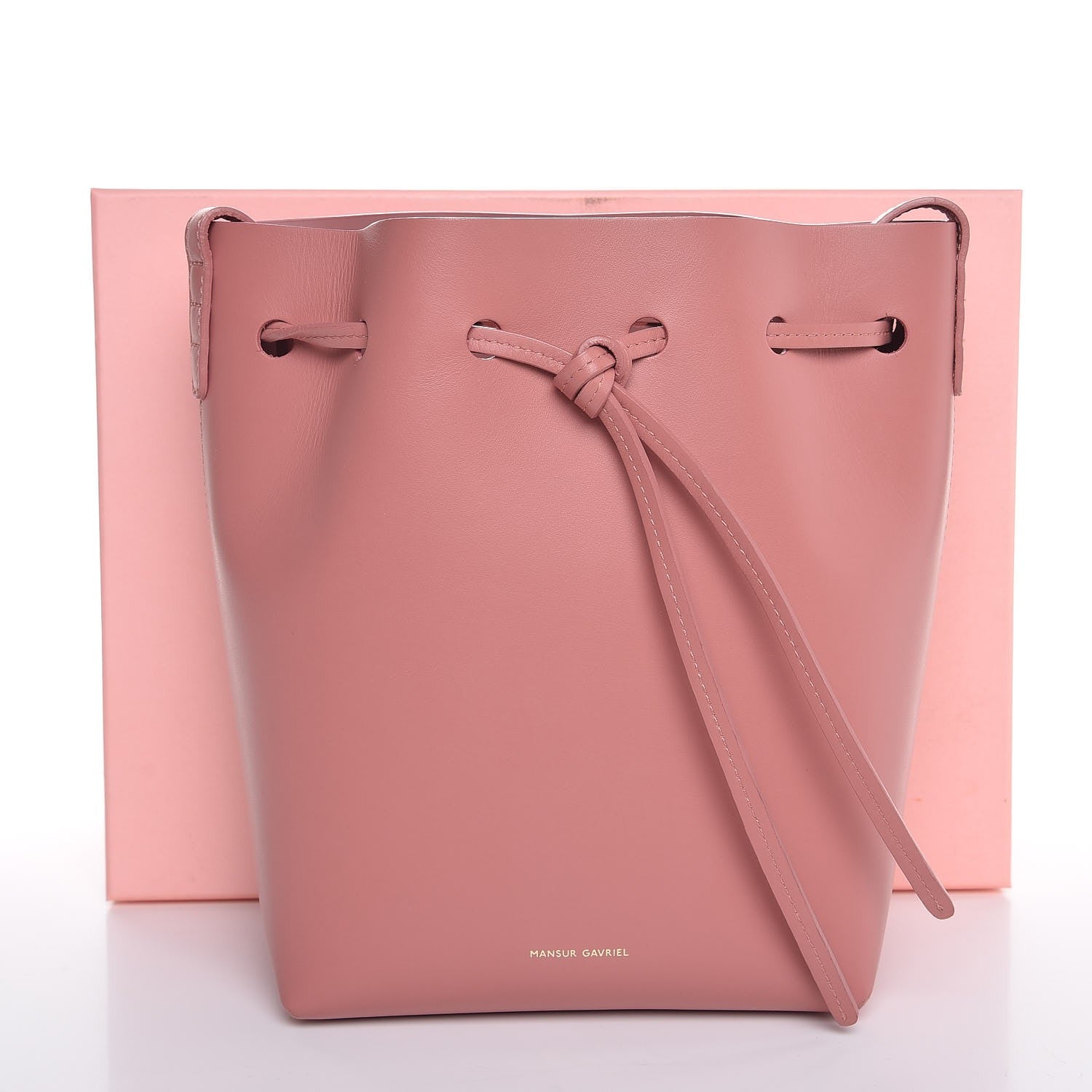 Mansur Gavriel Calfskin Mini Bucket Bag Blush 7 of 7