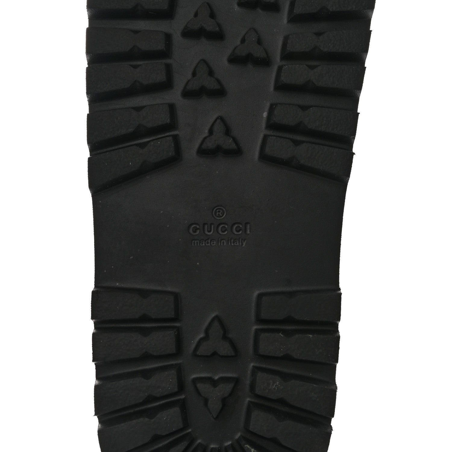 Gucci Rubber Web Mens Lug Sole Slide Sandals 10 Black Green Red 6 of 11