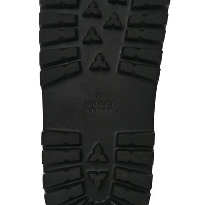 Gucci Rubber Web Mens Lug Sole Slide Sandals 10 Black Green Red 6 of 11